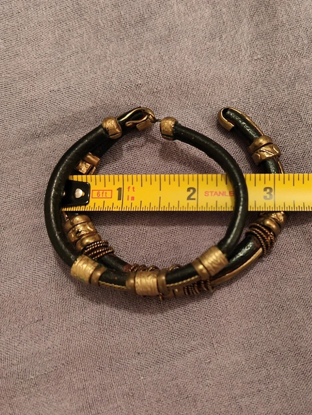 Vintage Rhodesian Horn & Brass Bracelet Pair Victoria Falls Provenance 60s 70s